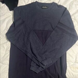 Vintage Eddie Bauer Casual Men's Blue Crew Neck Shirt